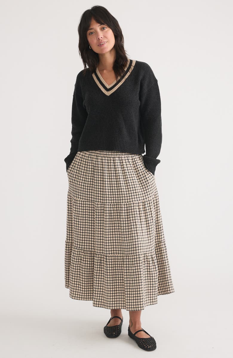 Marine Layer Wool & Cotton V-Neck Sweater, Alternate, color, 