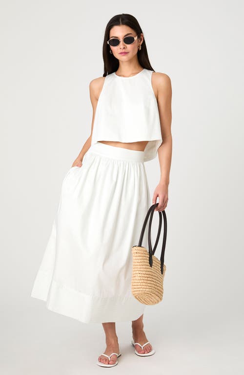 French Connection Birdie Tie Back Cutout Linen Blend Tank