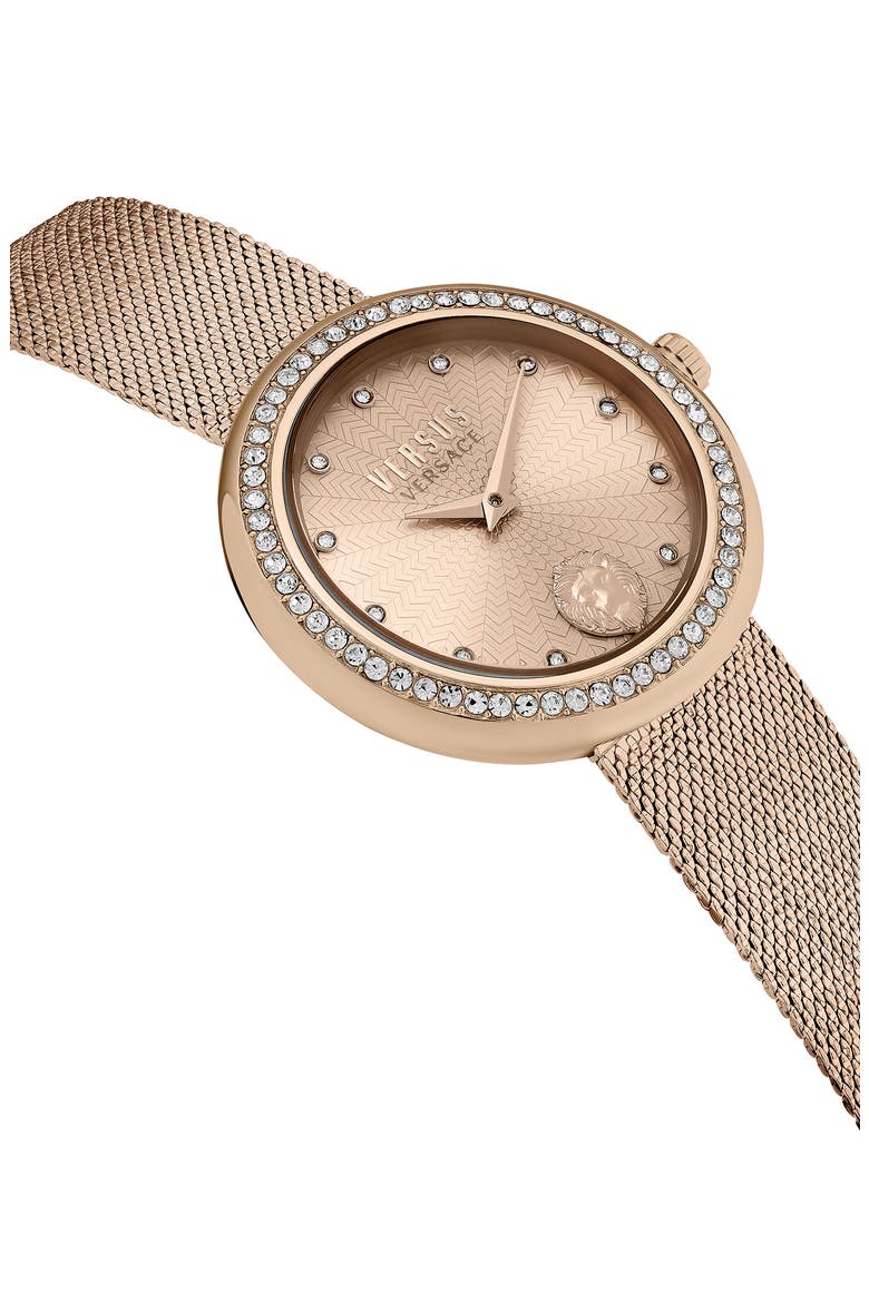 Lea Mesh Bracelet Watch, 35mm, Alternate, color, IP ROSE GOLD