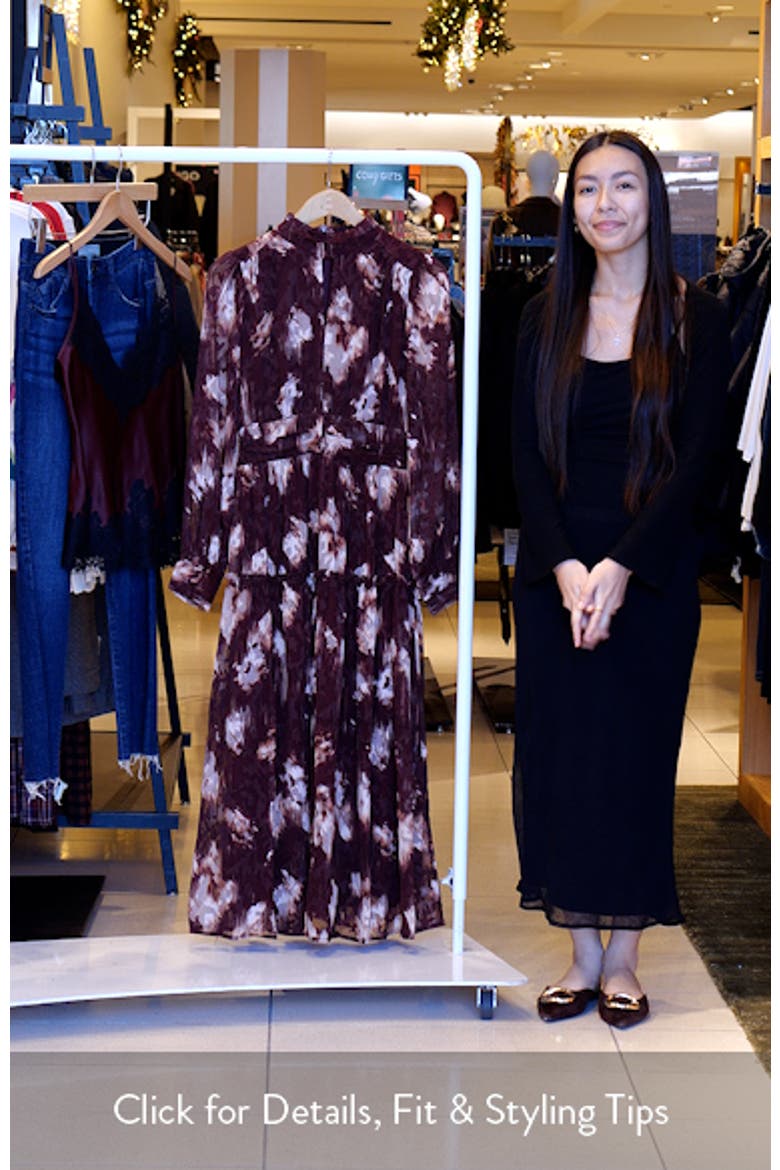 Long Sleeve Floral Maxi Dress video