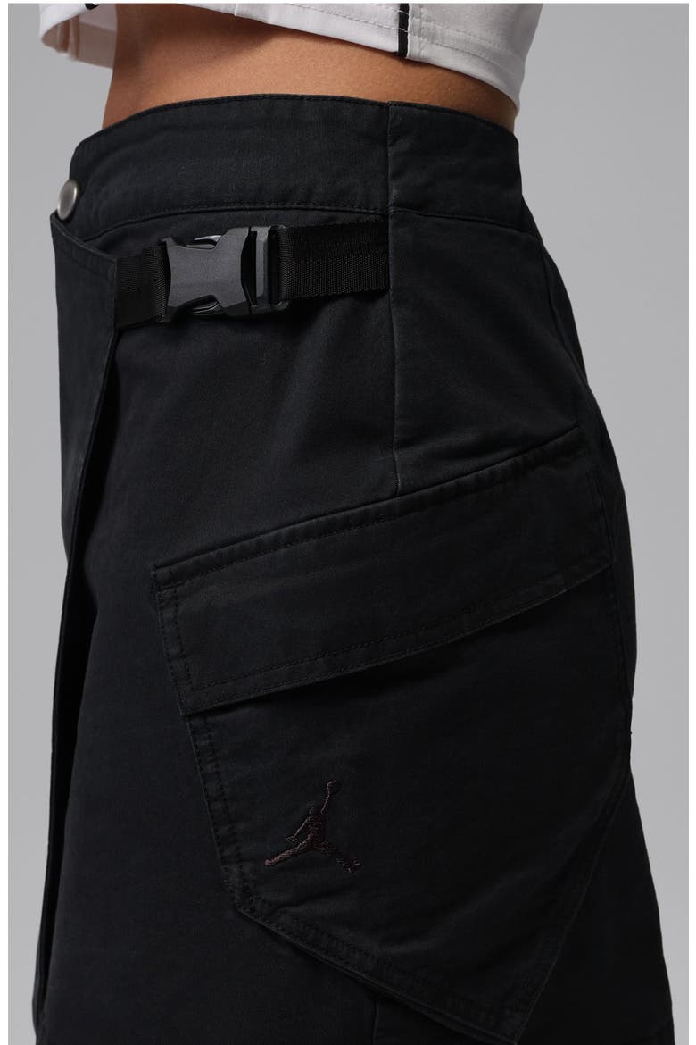 Flight Cargo Wrap Miniskirt, Alternate, color, 010 BLACK/BLACK