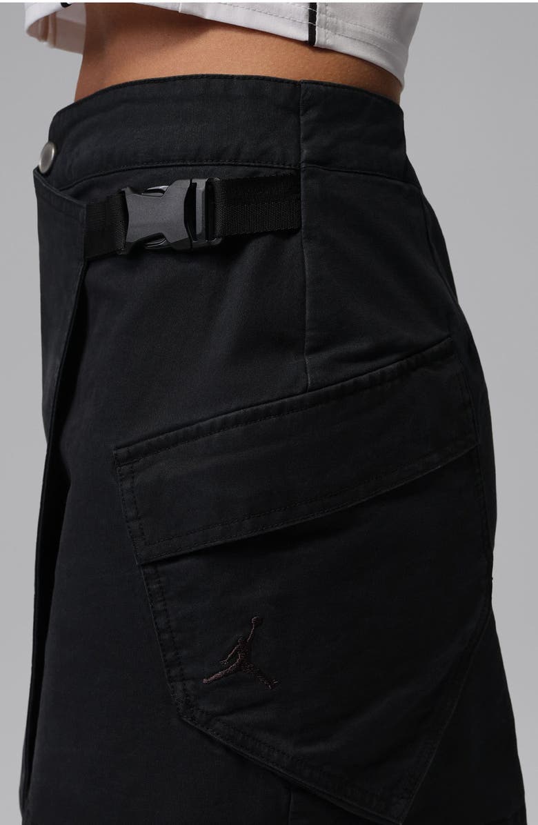 Jordan Flight Cargo Wrap Miniskirt, Alternate, color, 010 Black/Black