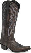 CIRCLE G Contrast Embroidery Tall Western Boot