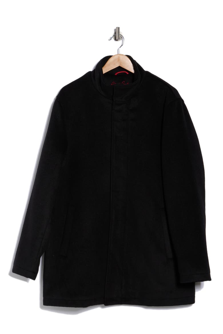 Stand Collar Coat, Alternate, color, BLACK