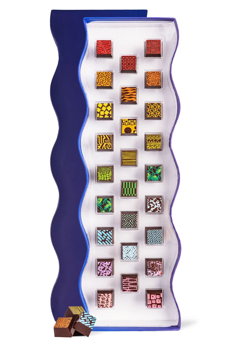 Large Wave 26-Piece Chocolate Box, Main, color, BLUE