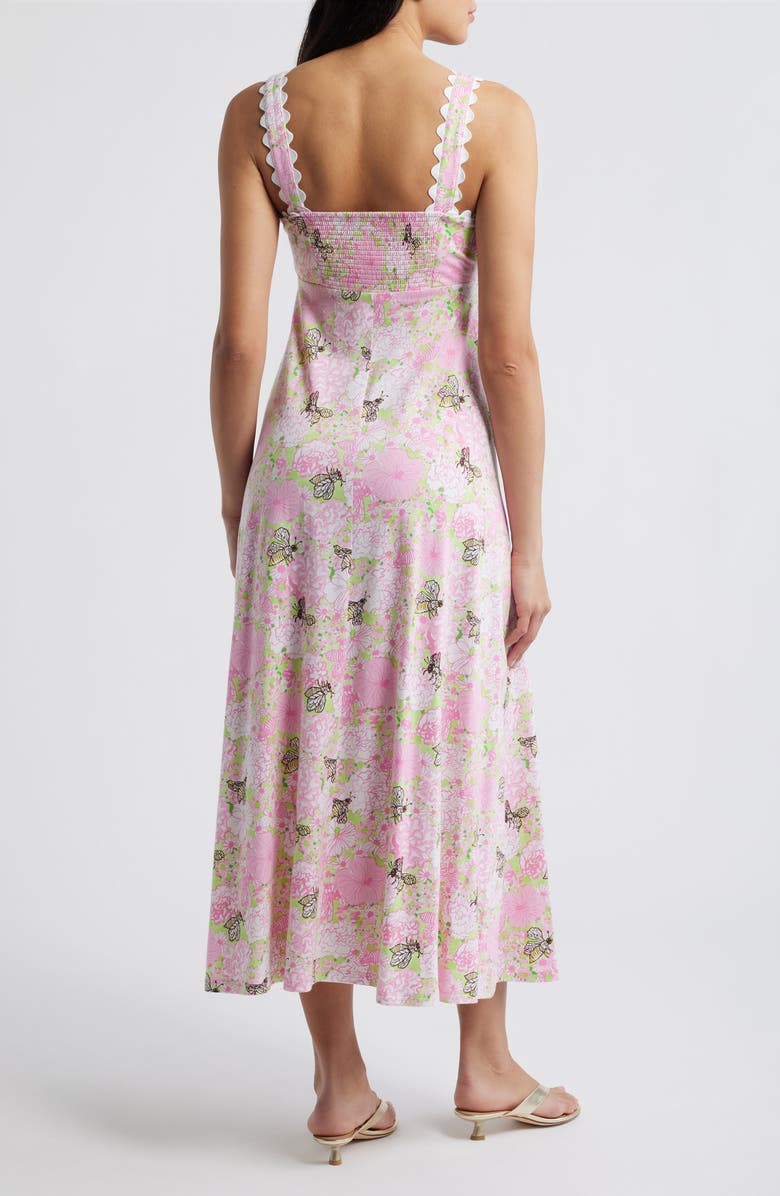 Lilly Pulitzer<sup>®</sup> Dwyer Floral Print Sleeveless Dress, Alternate, color, Pistachio Macaron Bees Knees