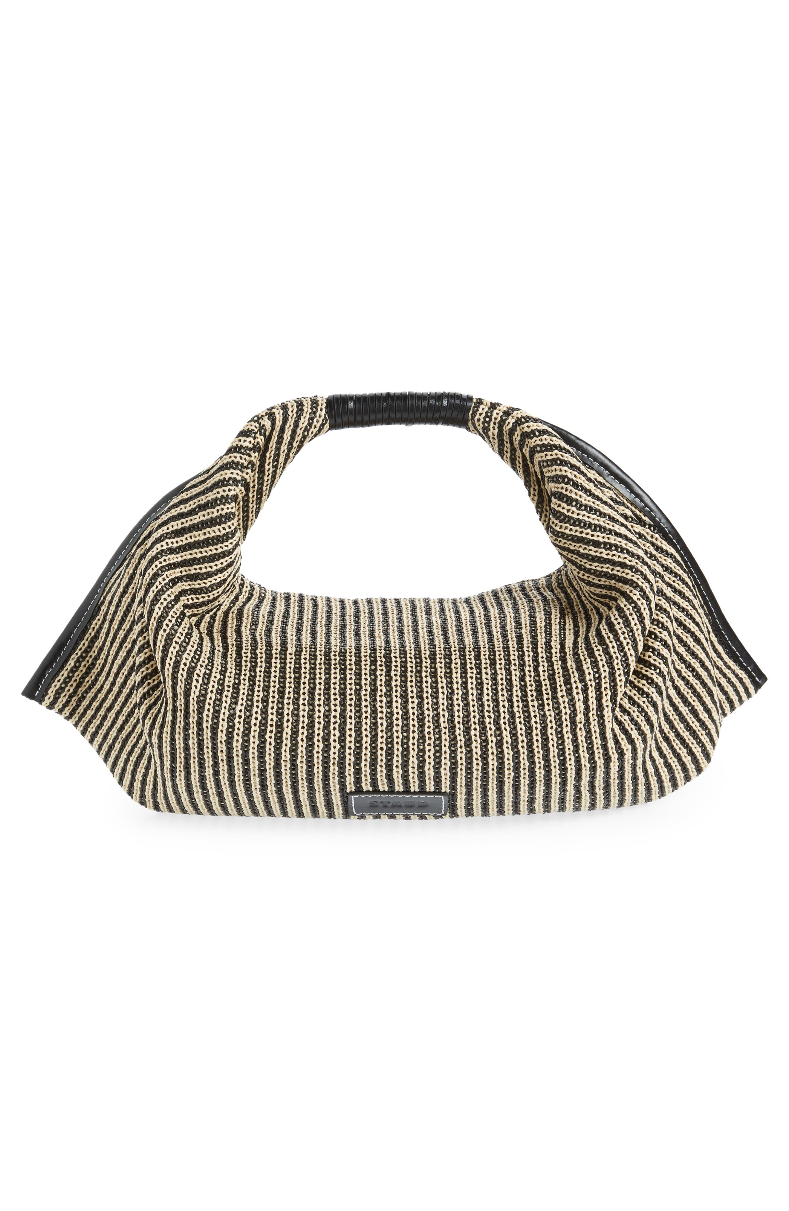STAUD Jetson Raffia Shoulder Bag, Alternate, color, 