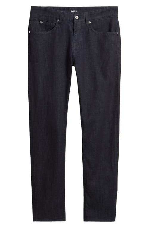 Hugo Boss Regular-fit Jeans In Blue-black Super-soft Denim In Dark Blue