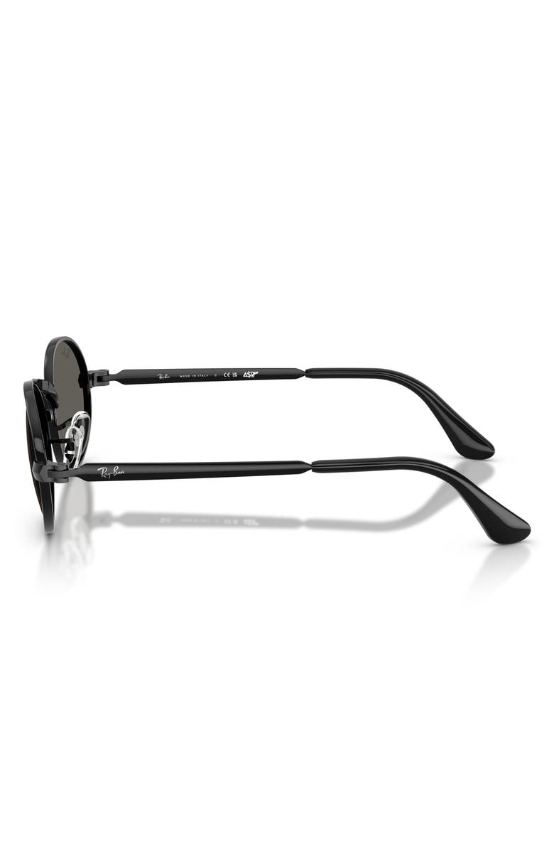 Ray-Ban x A$AP Rocky 54mm Oval Sunglasses, Alternate, color, Black / Dark Gray