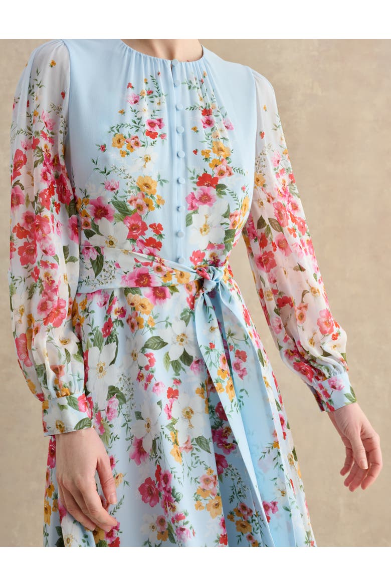 Liberty Silk Midi Dress, Alternate, color, Palebluemulti