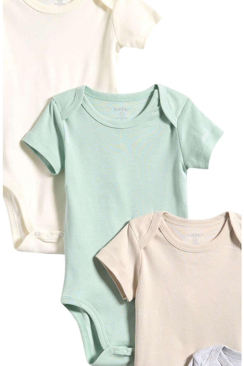 Avery Assorted 5-Pack Bodysuits, Alternate, color, SEAFOAM