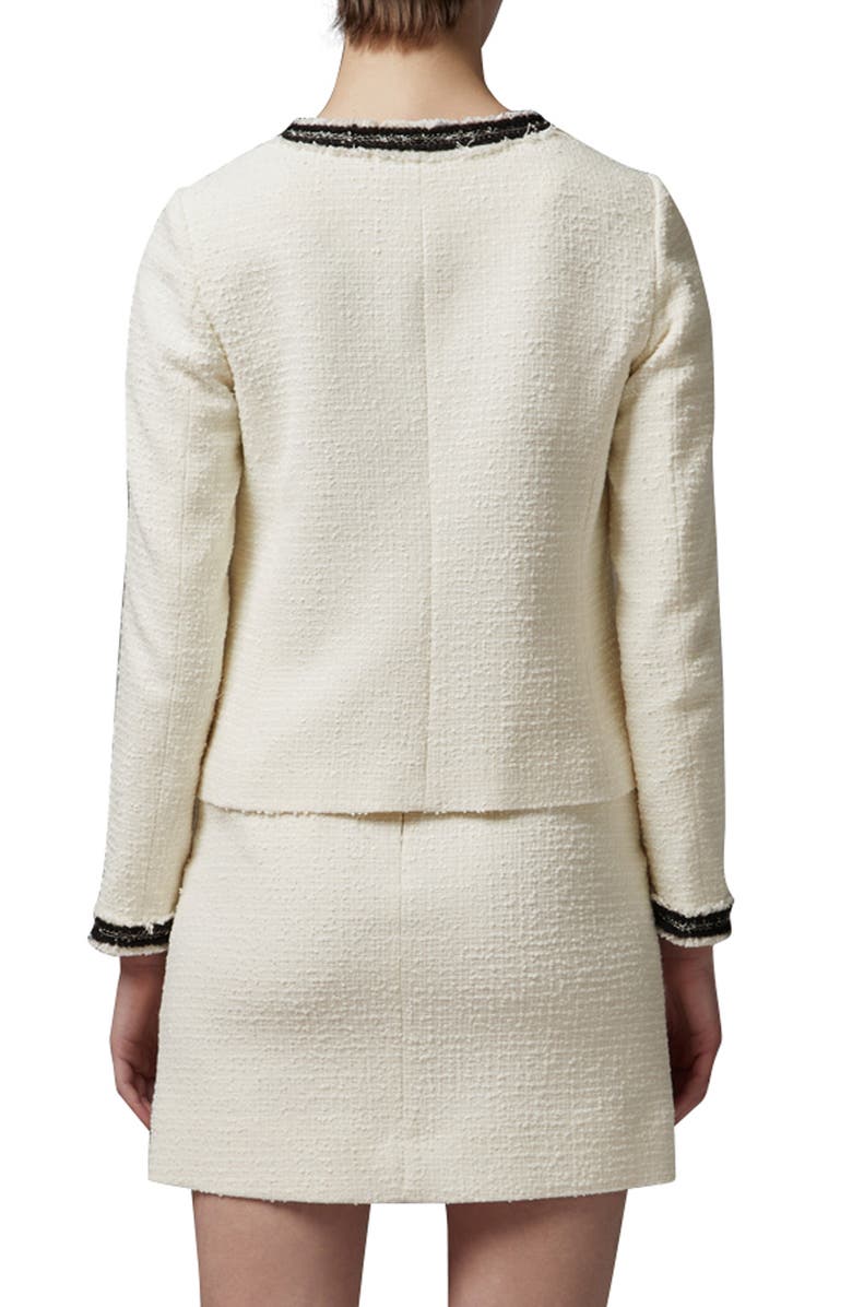 LK Bennett Charlee Tweed Jacket, Alternate, color, Cream