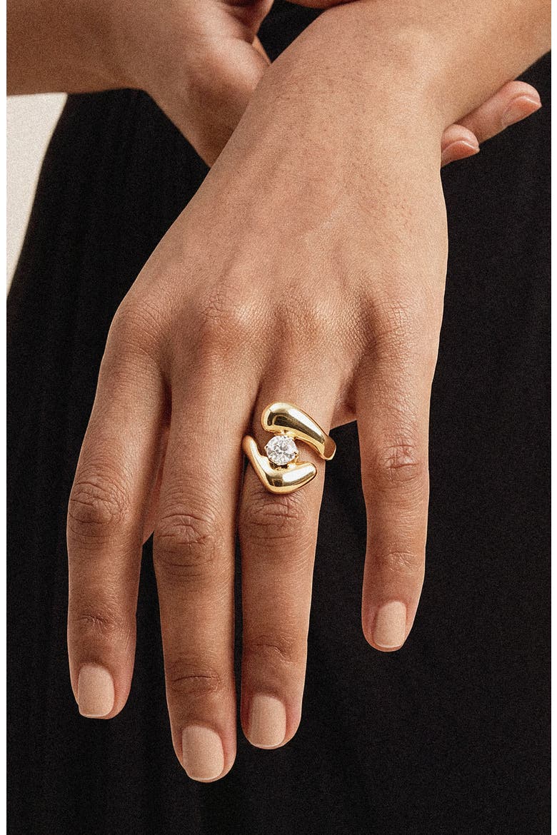 Crystal Center Ring, Alternate, color, GOLD