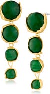 JARDIN Graduated Sculpted Circle Linear Drop Earrings