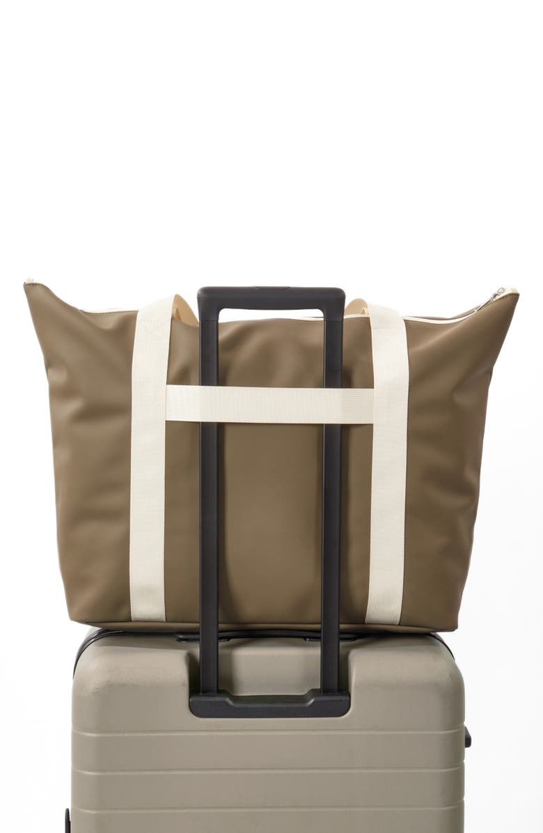 Bey-Berk Vinyl Coated Nylon Tote, Alternate, color, Green