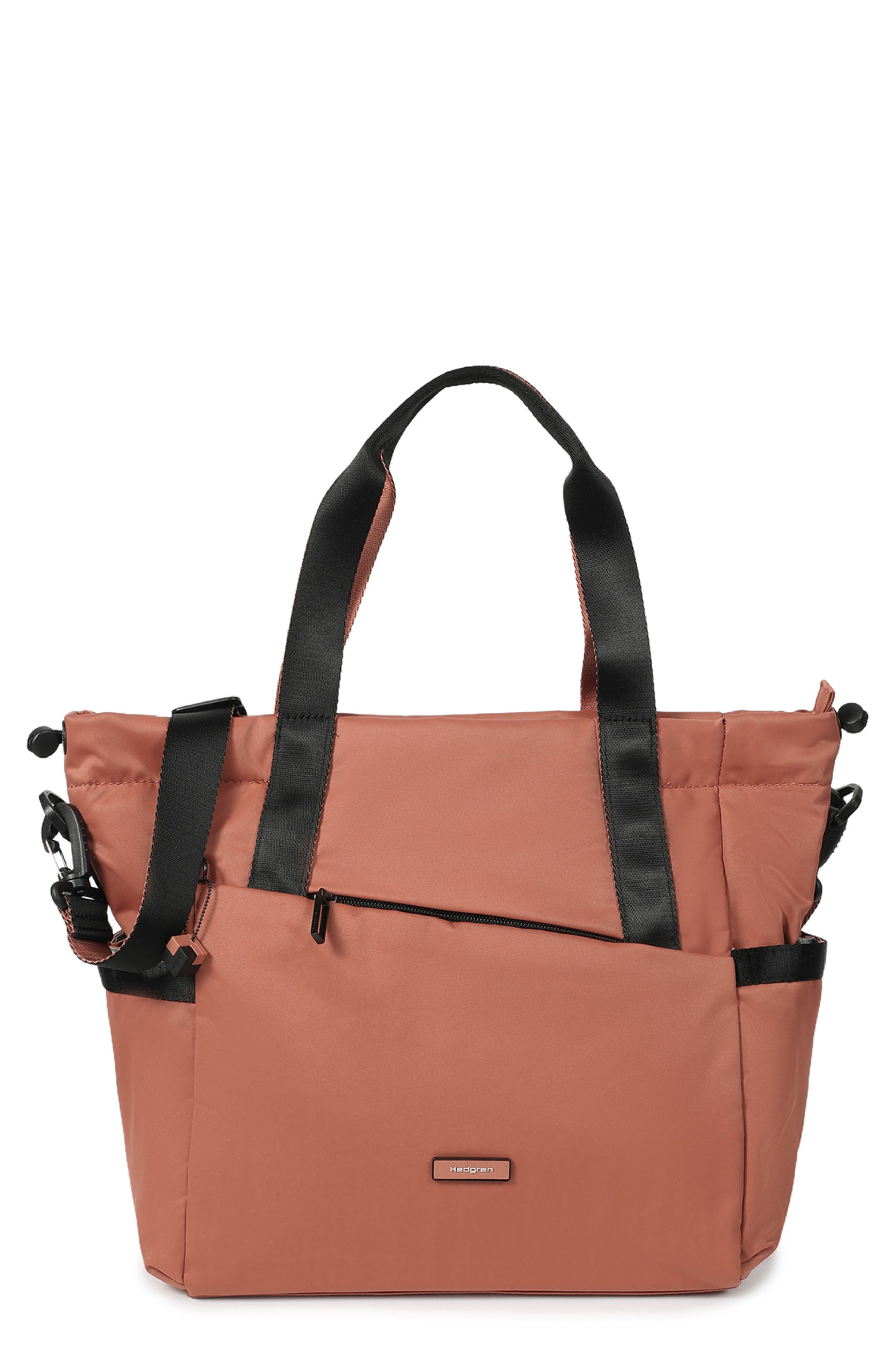Galactic Water Repellent Tote Bag, Main, color, REDWOOD