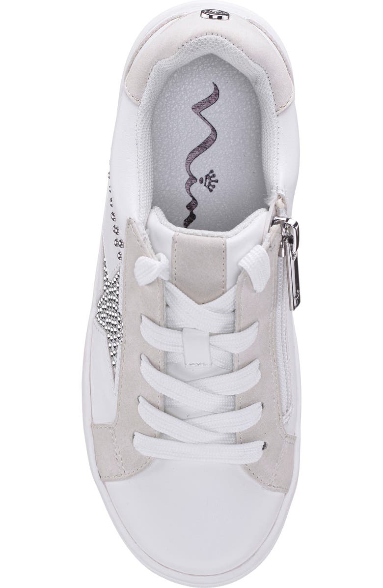Nina Kids' Zicky Low Top Sneaker, Alternate, color, White Smooth