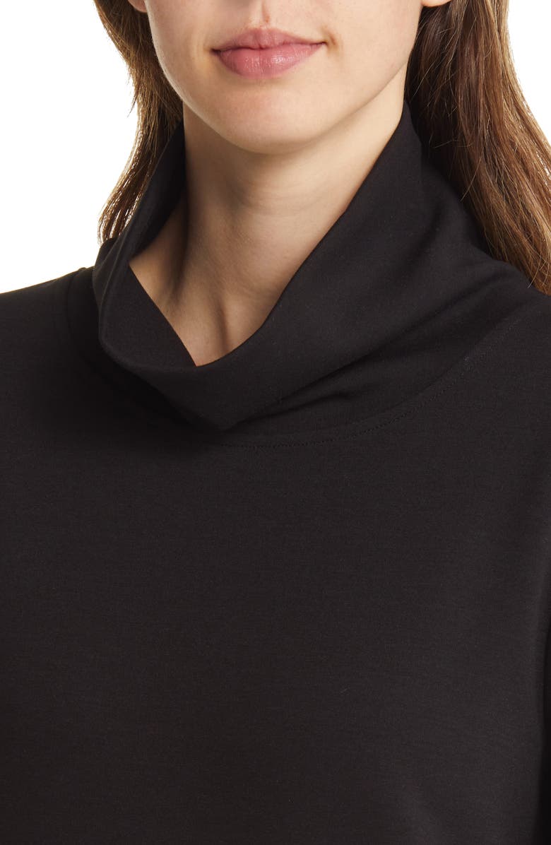 Nordstrom Scrunch Neck Long Sleeve Shift Minidress, Alternate, color,