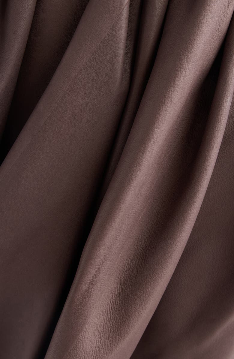 Chloé Technical Satin Faux Wrap Skirt, Alternate, color, Ginger Brown