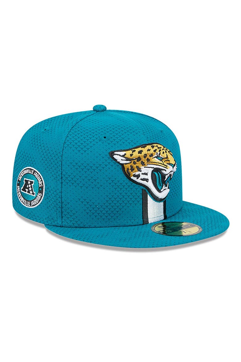 Men's New Era  Teal Jacksonville Jaguars 2024 Sideline 59FIFTY Fitted Hat, Main, color, Teal