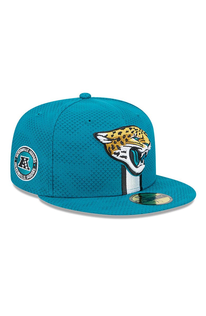 New Era Men's New Era Teal Jacksonville Jaguars 2024 Sideline 59FIFTY Fitted Hat, Main, color, Teal