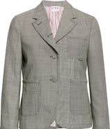 Thom Browne Glen Plaid Funmix Fresco Wool Crop Sport Coat