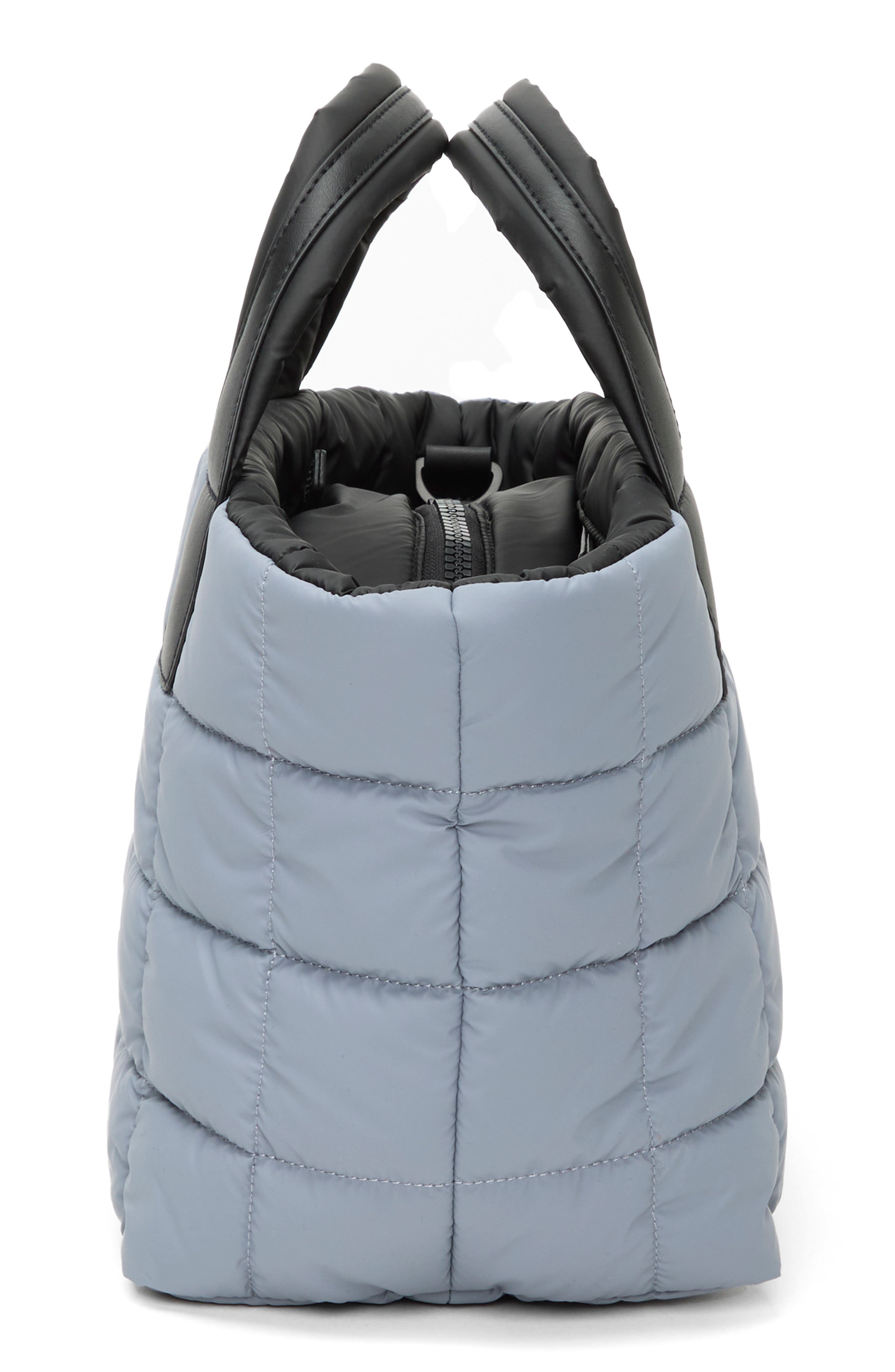 VeeCollective Small Porter Water Repellent Quilted Tote, Alternate, color, Slate Grey Gry