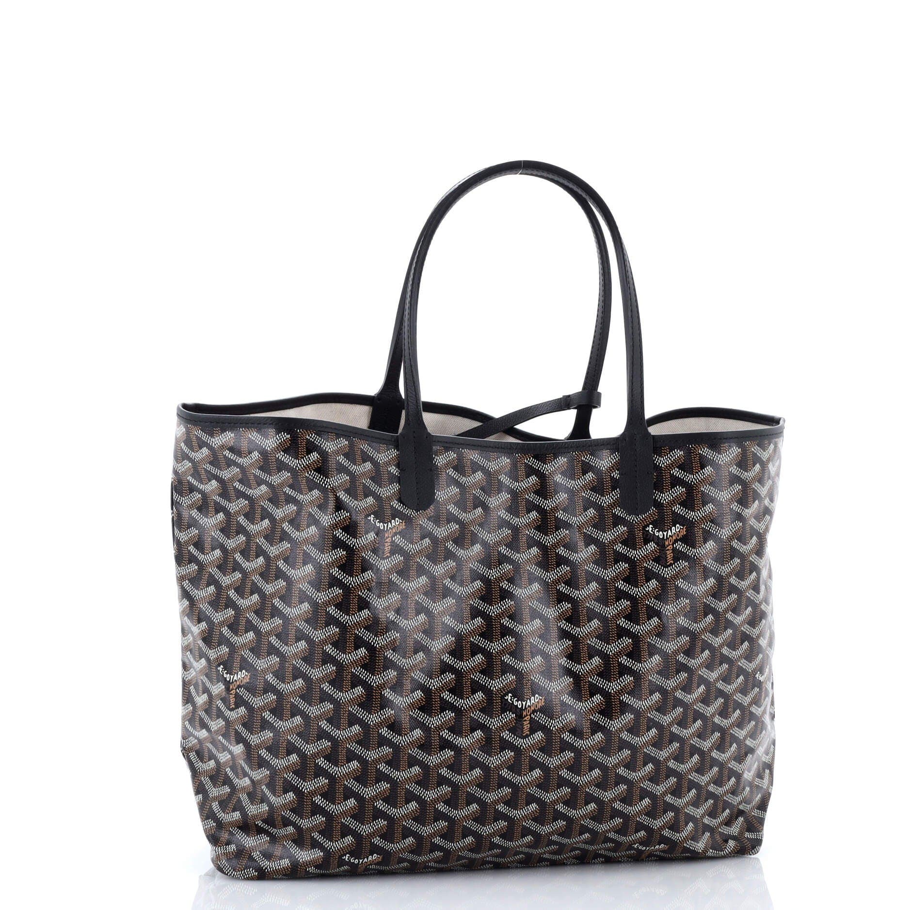 Pre-Owned Goyard Saint Louis Tote Coated Canvas GM, Alternate, color, Black