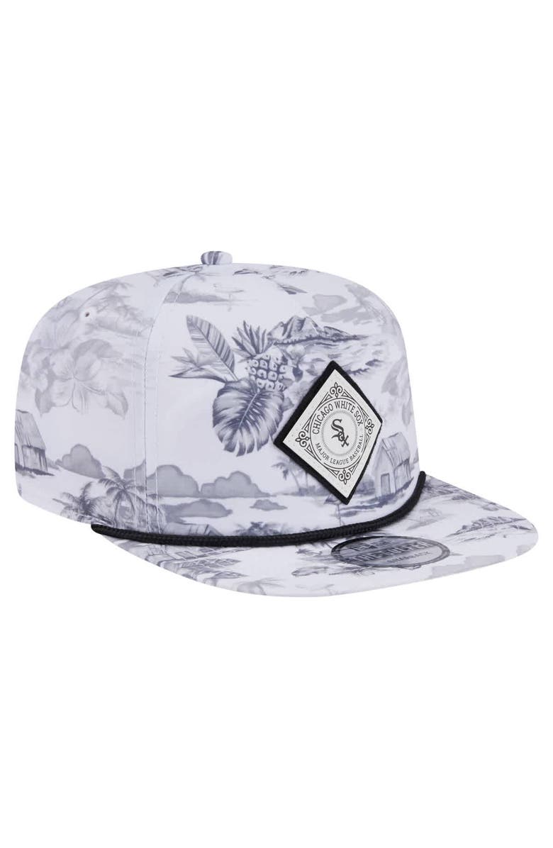 New Era Men's New Era White Chicago White Sox Printed Island Golfer Snapback Hat, Alternate, color, White