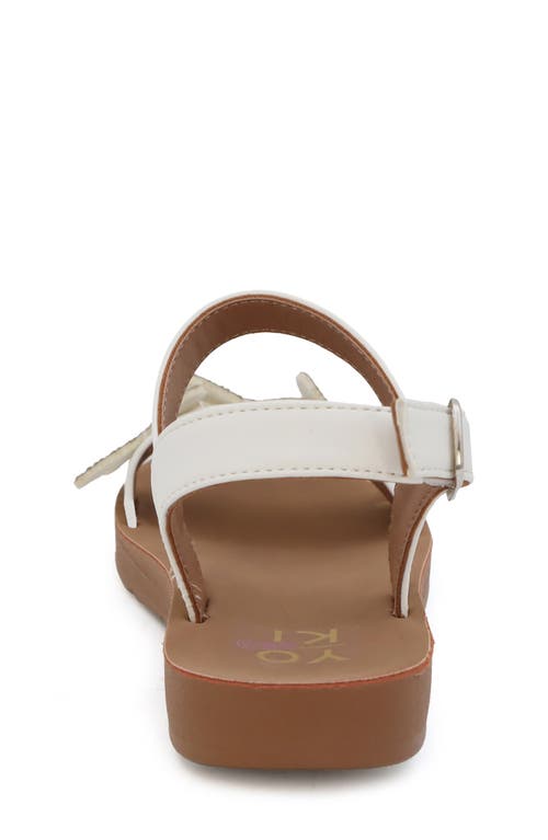 Yoki Kids' Embellished Butterfly Sandal In White