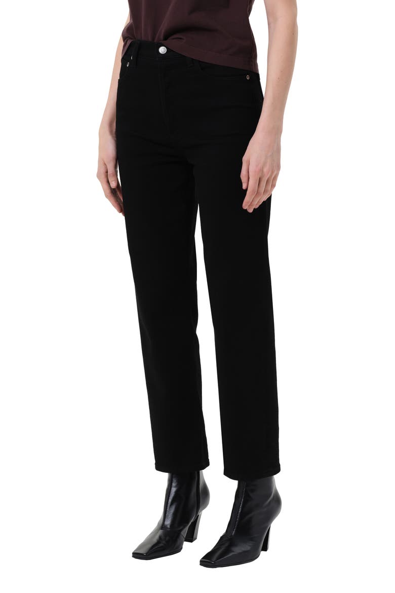 '90s Pinch High Waist Straight Leg Jeans, Alternate, color, COVER OD BLACK