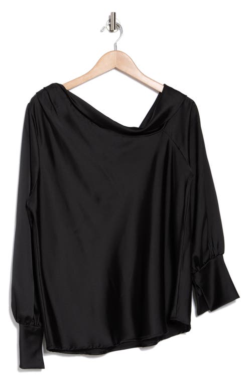 Renee C Drop Shoulder Satin Top