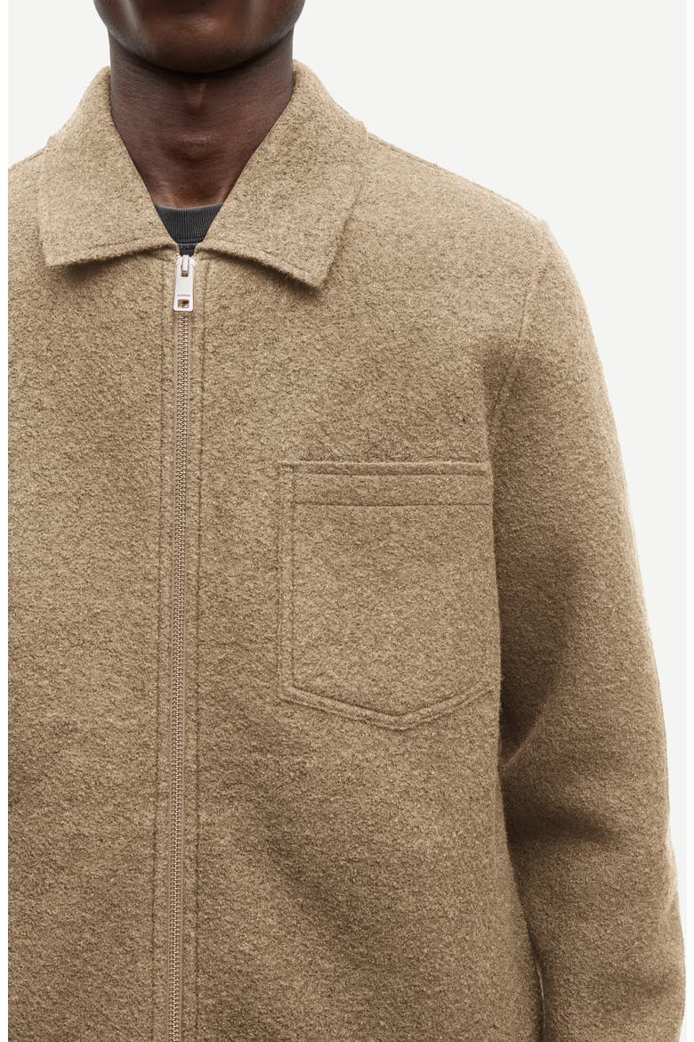 Hannes Wool Blend Zip Shirt Jacket, Alternate, color, LEAD GRAY