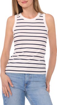 Halogen® Fitted Ribbed Tank Top