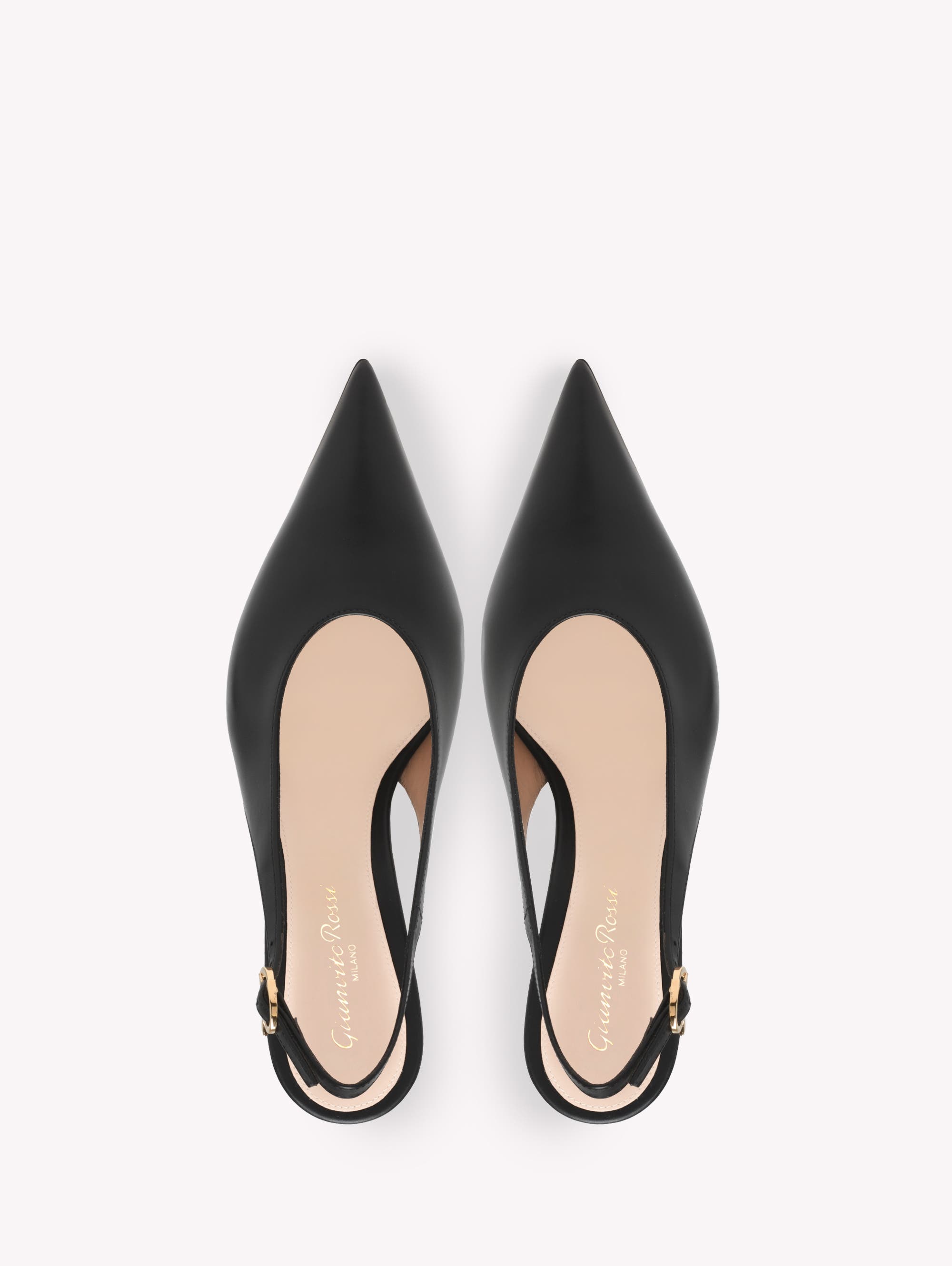 Gianvito Rossi Sofia Sling 70, Alternate, color, Black Leather