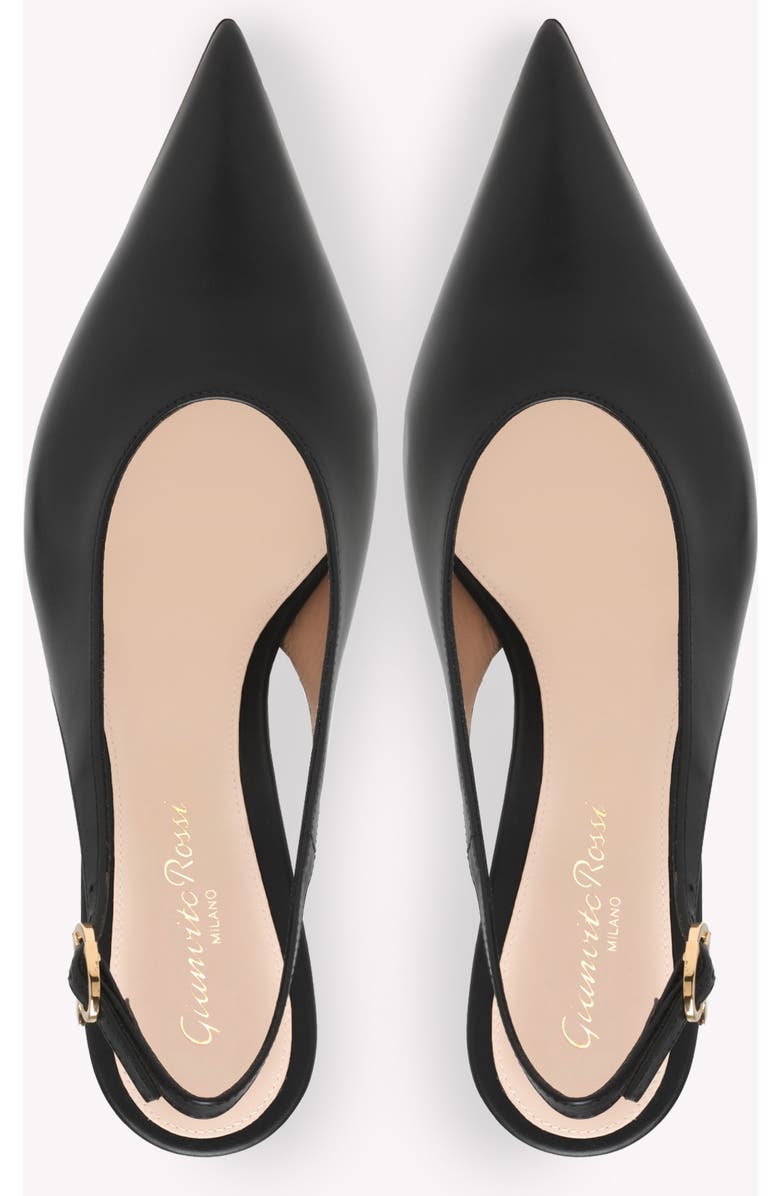 Gianvito Rossi Sofia Sling 70, Alternate, color, Black Leather