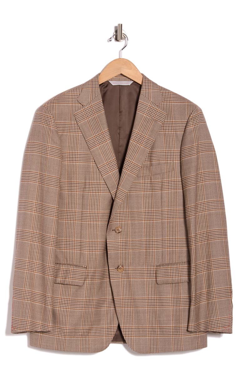 Samuelsohn Brown Plaid Sport Coat, Alternate, color, Brown