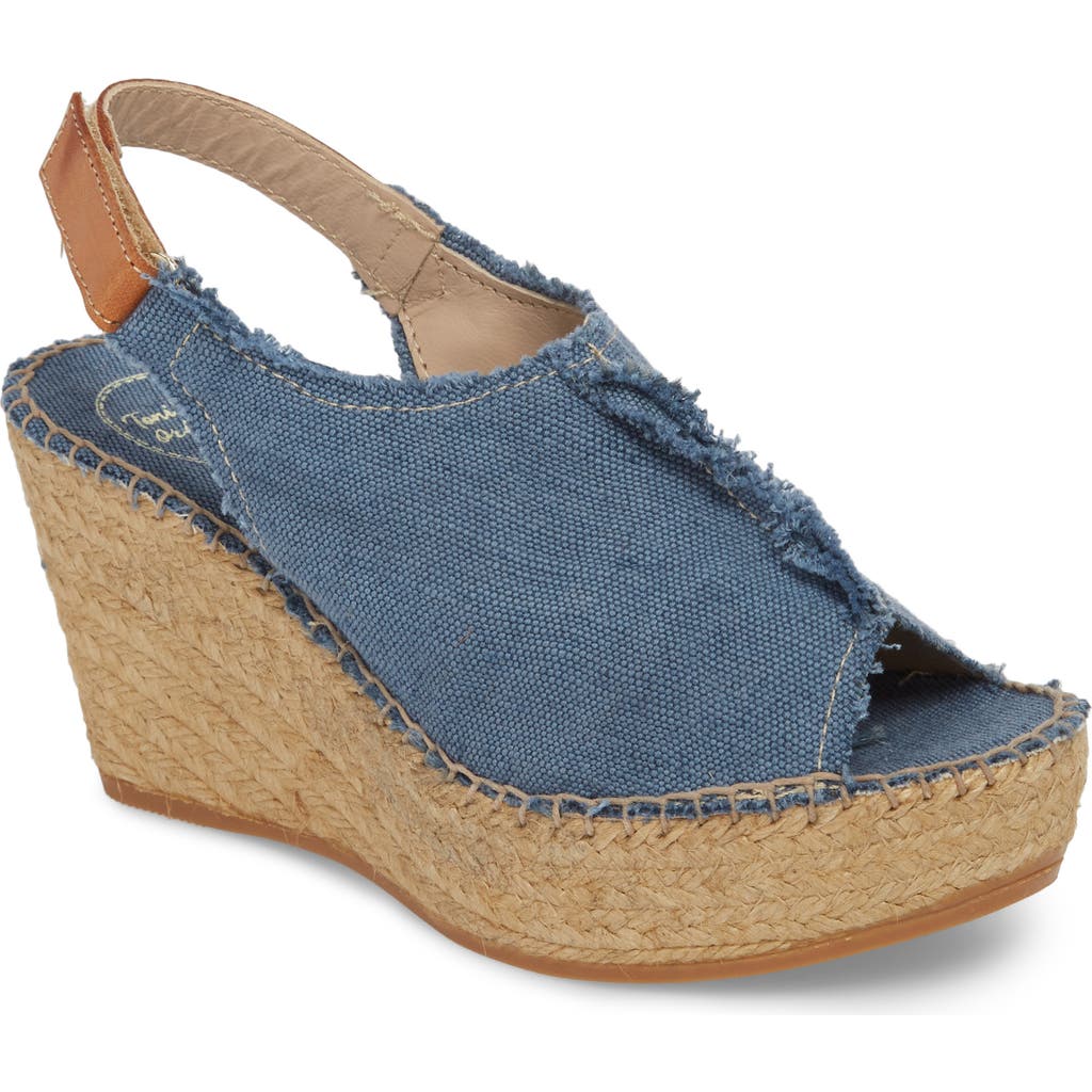 Toni Pons 'Lugano' Espadrille Wedge Sandal in Blue Fabric  product