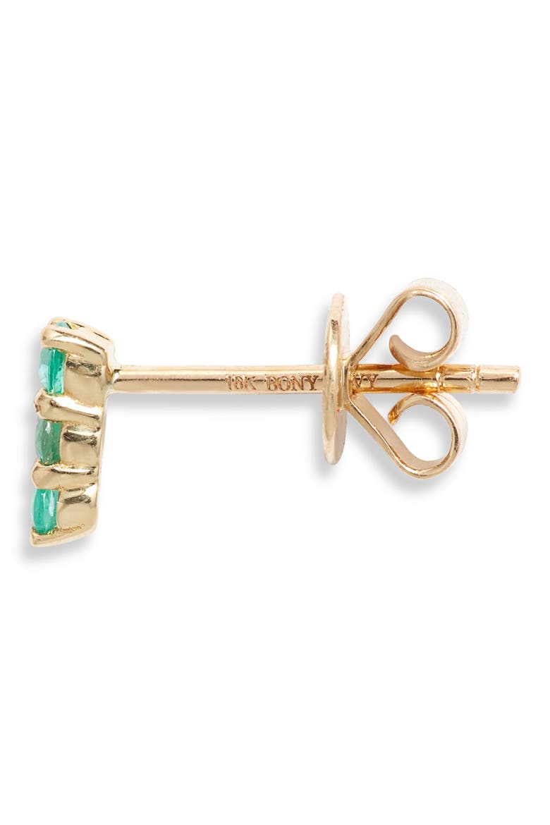 El Mar Emerald Stick Stud Earrings (Nordstrom Exclusive), Alternate, color, 18KY
