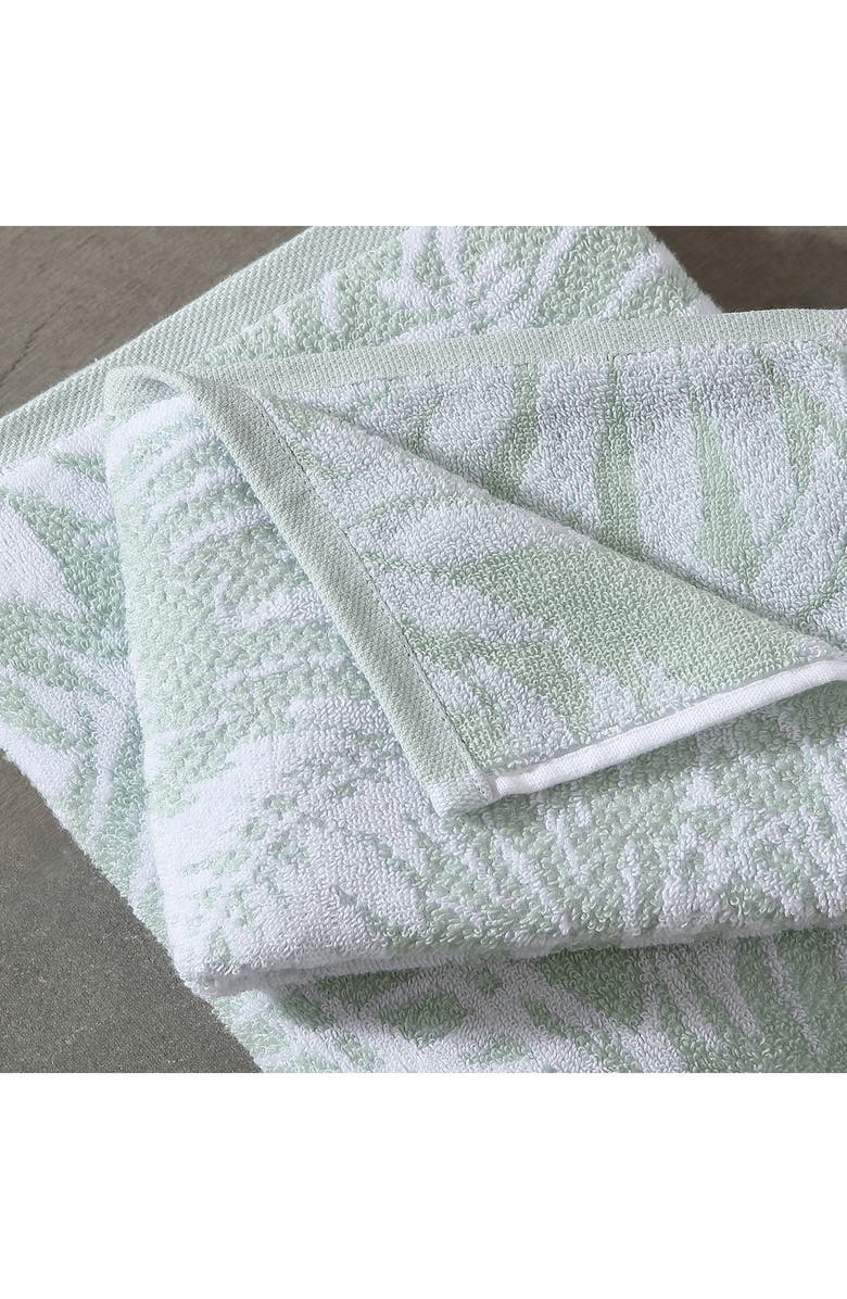 Tommy Bahama Lago Palm Open Light Pastel Blue Towel 6-Piece Set, Alternate, color, Whirlpool / Coconut
