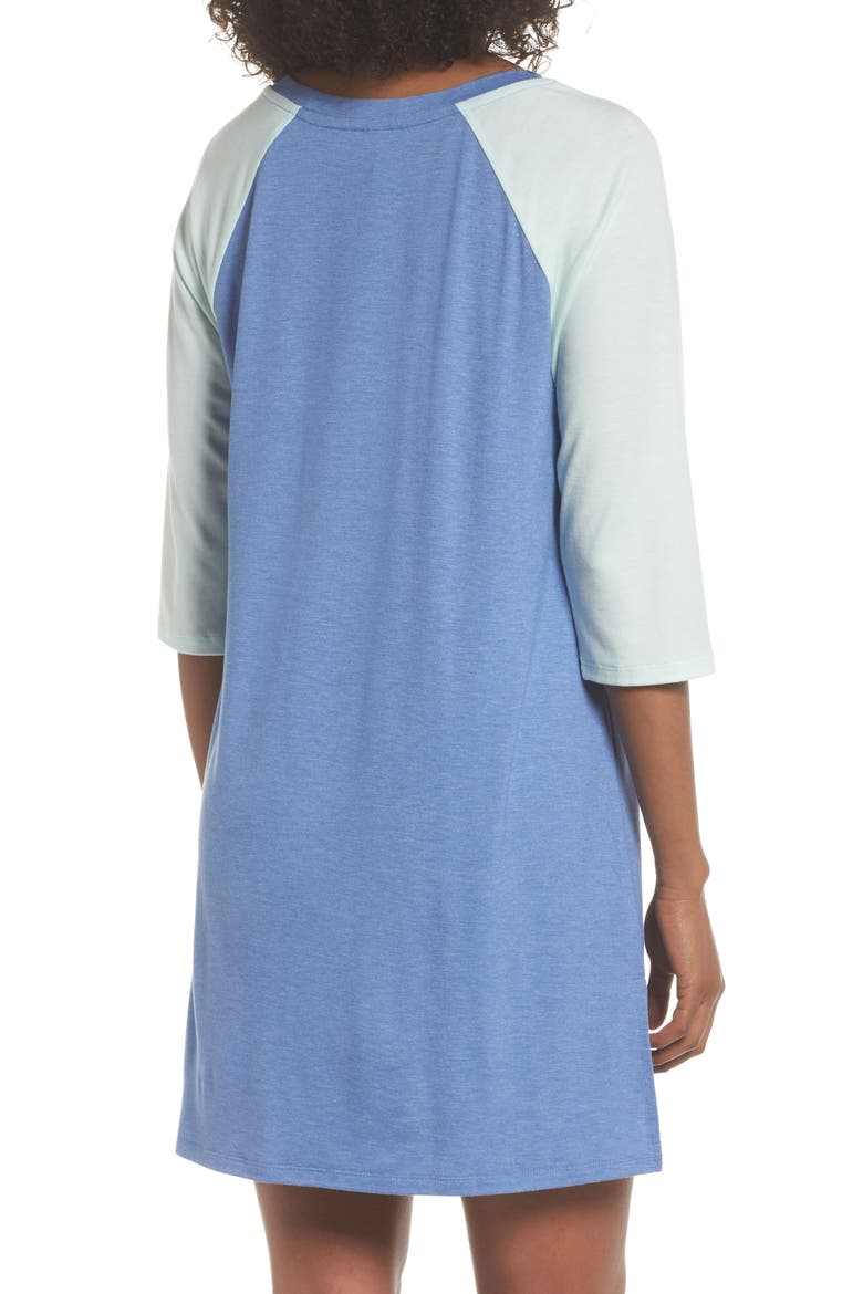 All American Sleep Shirt, Alternate, color, SEA BREEZER