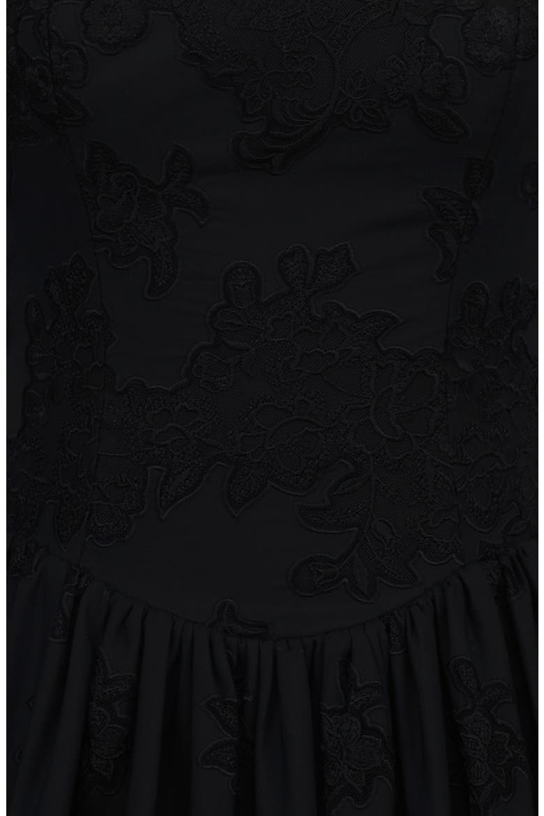 Chloe Broderie Anglaise Minidress, Alternate, color, BLACK