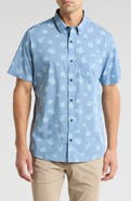 TravisMathew Dine and Drive Short Sleeve Button-Up Shirt