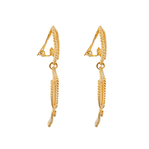 Susan Caplan 1980s Vintage Stylised Fish Clip-on Earrings