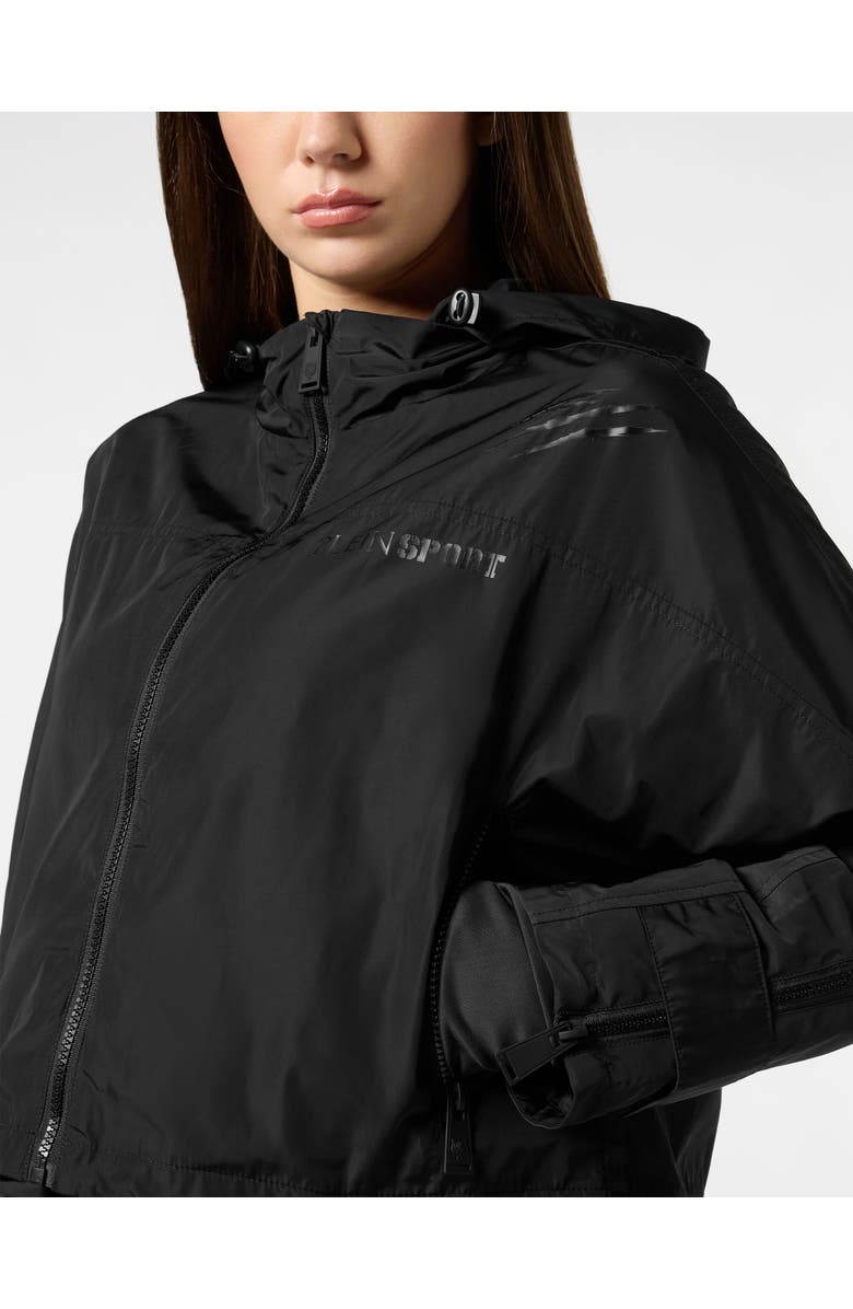 PLEIN SPORT Hooded Active Jacket Ls Scratch Women, Alternate, color, Black