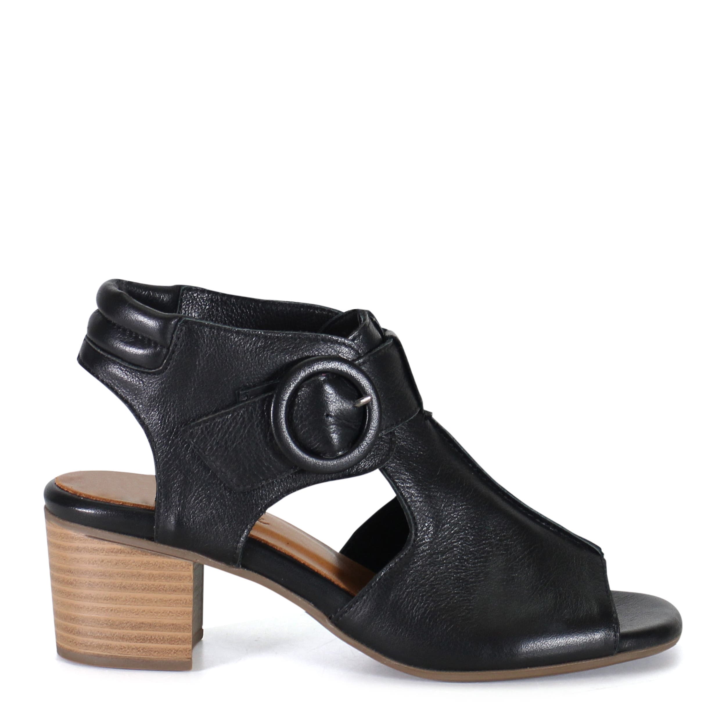 DibaTrue CORA LINE Leather Dressy Heeled Sandal, Alternate, color, Black