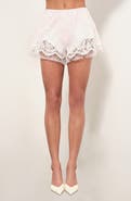 MAUDE CLUB Rue Eyelash Lace Trim Shorts