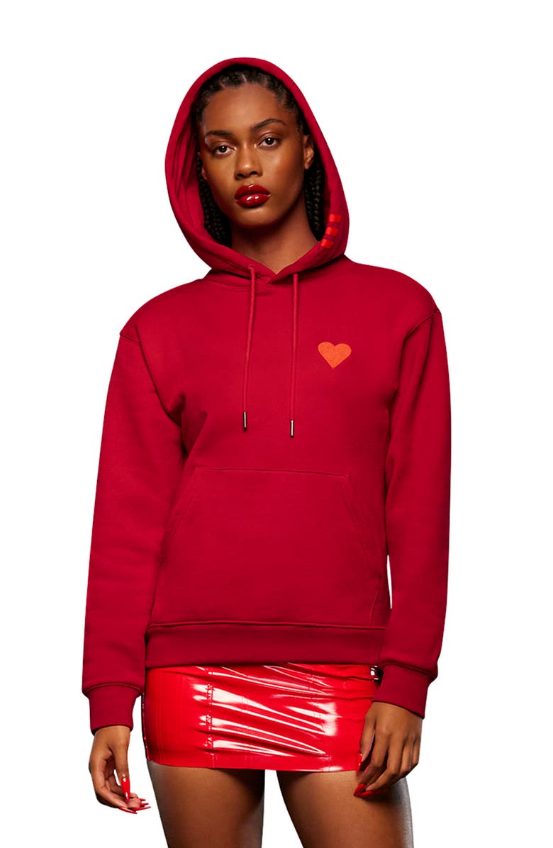 adidas x IVY PARK Heart & 3-Stripes Pullover Hoodie, Main, color, 