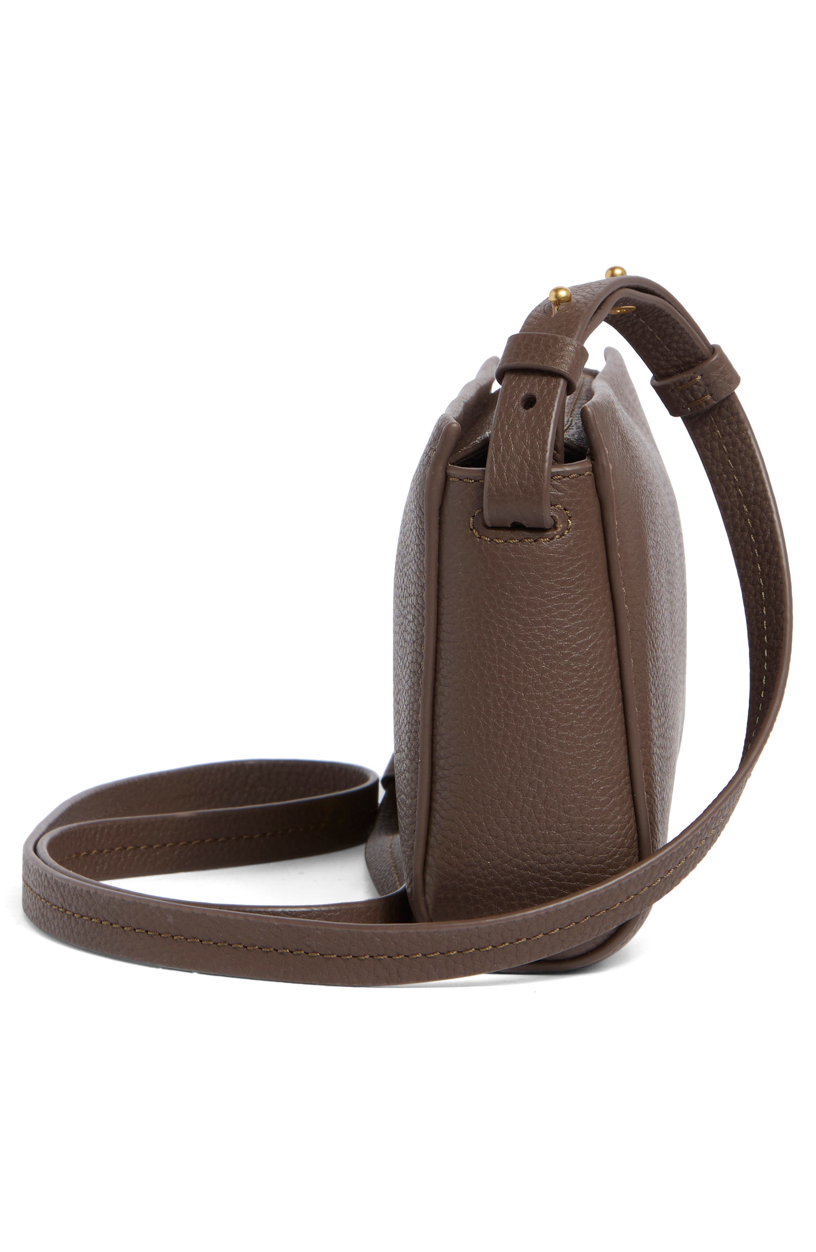 Smyrna Pebbled Leather Wallet on a Strap, Alternate, color, DATE