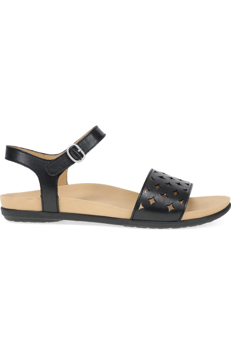 Dansko Jodie Ankle Strap Sandal, Alternate, color, Black Calf